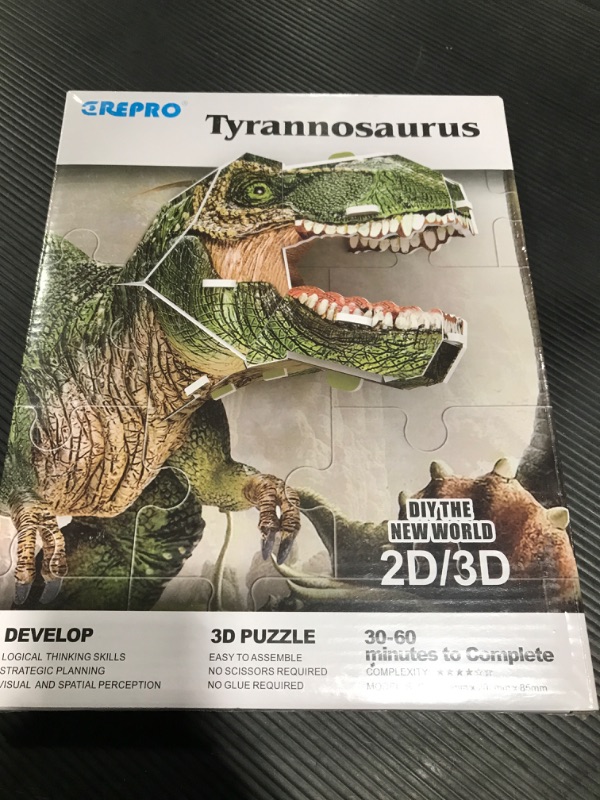 Photo 2 of CREPRO 3D Puzzle for Kids Dinosaur Paper Photo Frame Model 3D Jigsaw Puzzles Kids Toys Brain Teaser Puzzles for Boys Girls Dinosaur Puzzles for Christmas Room Decor Holiday Birthday Gifts