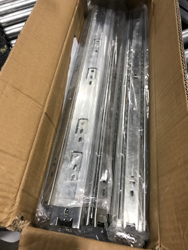 Photo 1 of 10 Pack chrome 22 Inch Full Extension Ball Bearing Drawer Slides Side Mount Soft Close Drawer Slides Drawer Glide 22 Inch 10