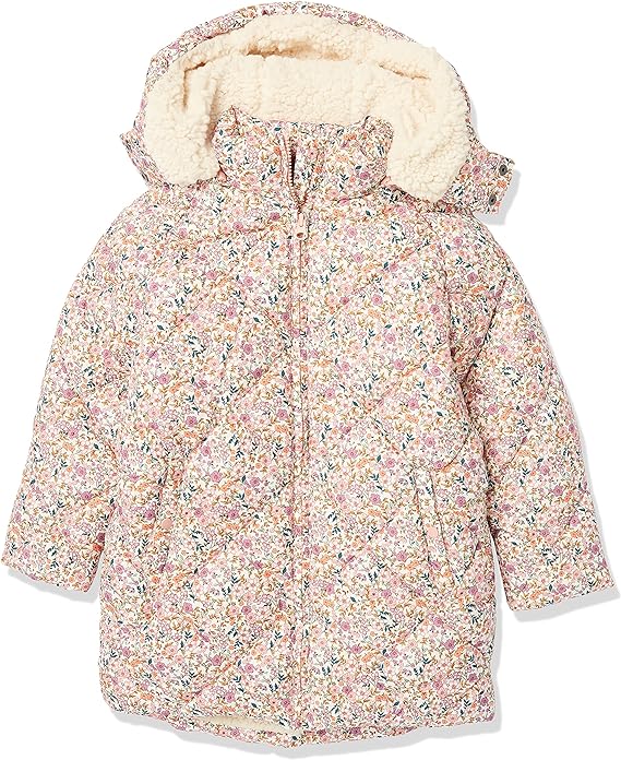 Photo 1 of Amazon Essentials Girls and Toddlers' Long Quilted Cocoon Puffer Coat
