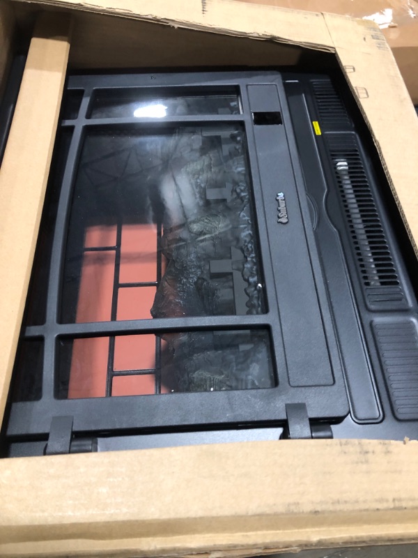 Photo 2 of **LEG SMASHED, MISSING REMOTE** TURBRO Suburbs TS25 Electric Fireplace Infrared Heater - 25" Freestanding Fireplace Stove with Adjustable Flame Effects, Overheating Protection, Timer, Remote Control - 1400W, Black 25 Inch