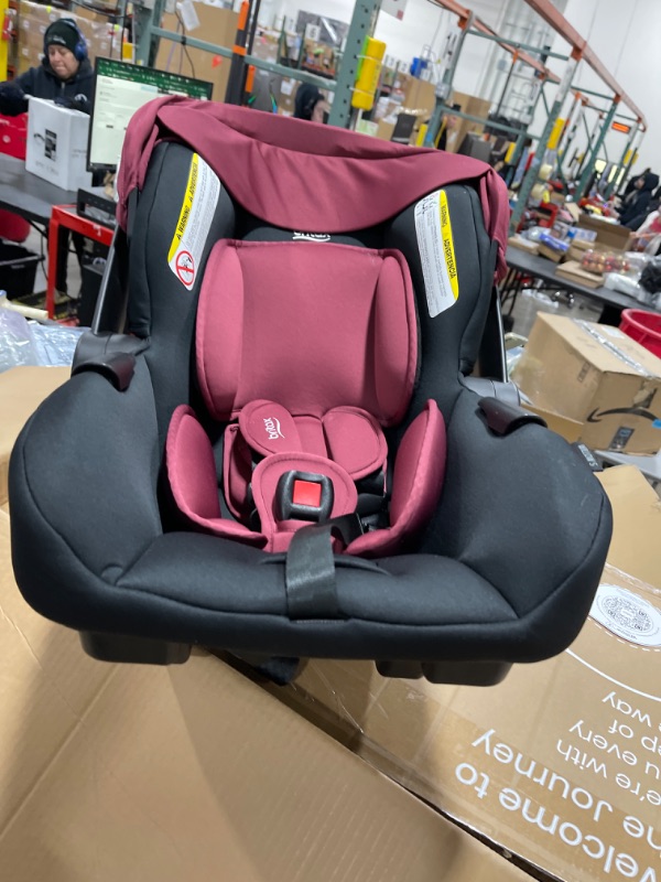 Photo 2 of Britax Willow S Infant Car Seat with Alpine Base, ClickTight Technology, Rear Facing Car Seat with RightSize System, Ruby Onyx