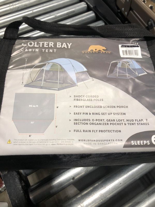 Photo 2 of **M,ISSING POLES** Golden Bear Colter Bay 6-Person Tent LIGHT BLUE COMBO
