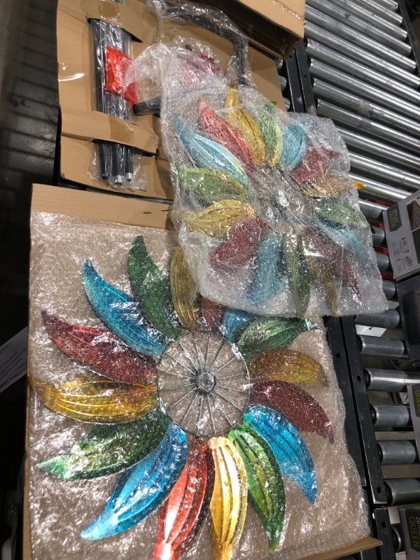 Photo 1 of aboxoo 360 Wind Spinner,Extra Large Wind Spinners 22.8in Outdoor Clearance Metal Kinetic Spinners with Strong Wind Resistance,Garden Windmill for Yard and Garden Lawn
