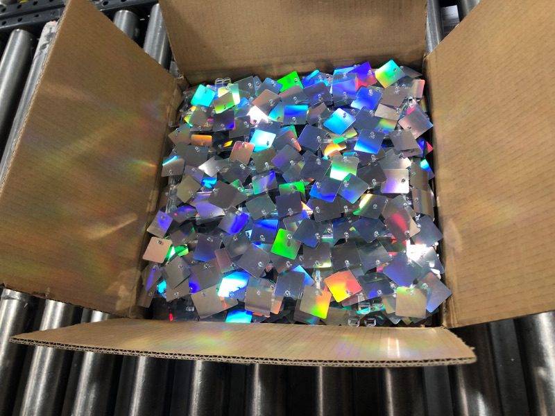 Photo 1 of HYzgb Shimmer Wall Backdrop Iridescent Square Sequin Wall Panel Backdrop 12 Pcs for Birthday Party Wedding Decorations 12 Pcs Iridescent