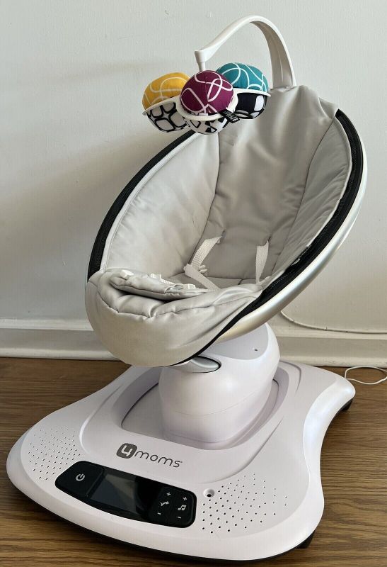 Photo 1 of 4moms MamaRoo Multi-Motion Baby Swing, Bluetooth Baby Swing with 5 Unique Motions, Grey