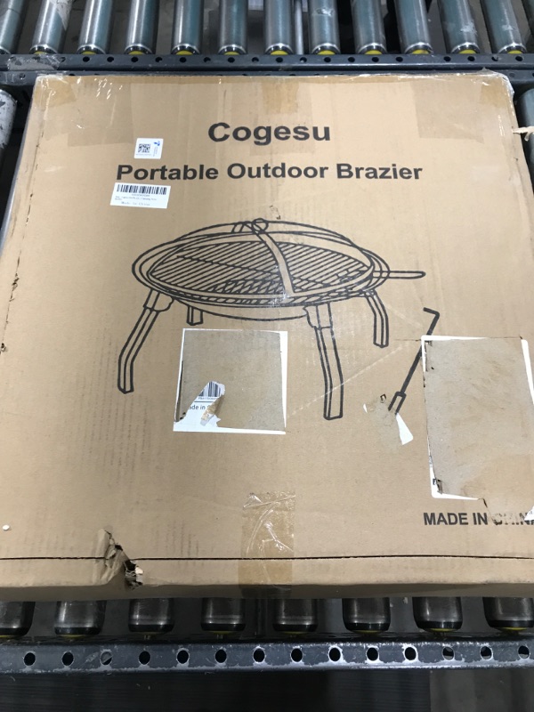 Photo 3 of Cogesu Portable Outdoor Brazier, Portable Folding Fire Pit, with Carry Bag, 22 Inch Diameter