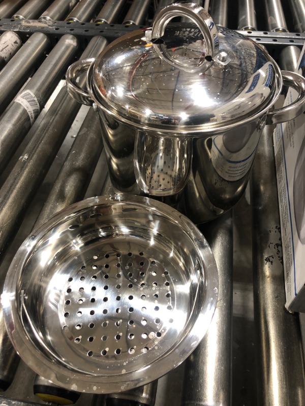 Photo 1 of 3-Ply Stainless Steel Pasta Pot with Steamer