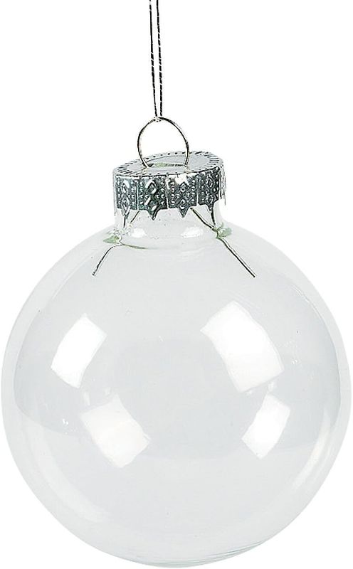 Photo 1 of (Multi pack) Do It Yourself Clear Glass Round Ornament