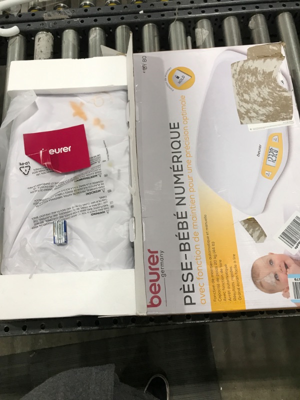 Photo 2 of Beurer BY80 Digital Baby Scale, Infant Scale for Weighing in Pounds, Ounces, or Kilograms up to 44 lbs, Newborn Scale with Hold Function