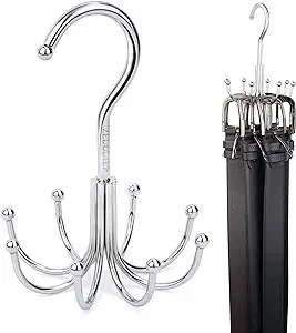 Photo 1 of 2 Pack Belt Hanger, 2023 Belt Rack Closet Accessories Organizer, Maximum 24 Storage Capacity, Hanging Holder Storage Hook for Belt, Bra, Tank Top, Tie, Scarf, Purse, Clothes, Bags, Hats