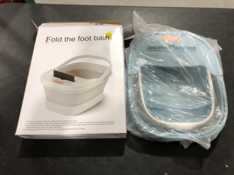 Photo 1 of AISZG Collapsible Foot Spa Bath,Foot Massager Bucket with Massage Acupoints,Foot Soaking Tub with Handle and Phone Placement Slot,Birthday Chirstmas Gifts for Women/Men(Blue)
