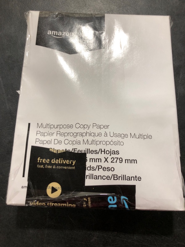 Photo 2 of Amazon Basics Multipurpose Copy Printer Paper, 8.5 x 11 Inch 20Lb Paper - 1 Ream (500 Sheets), 92 GE Bright White 1 Ream | 500 Sheets Multipurpose (8.5x11) Paper