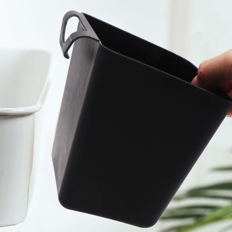 Photo 1 of 8 Hanging Cup Holder Black Hanging Bins Hanging Storage Containers Cup Trolley Storage Basket Make Up Pencil Holder for Home Office,Kitchen