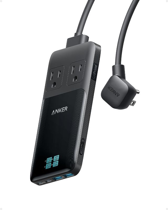 Photo 1 of Anker Prime 6-in-1 USB C Charging Station, 140W Compact Power Strip for Work and Travel, 5 ft Detachable Extension Cord with 6 Ports, for iPhone 15/15 Plus/15 Pro/15 Pro Max(Non-Battery, Non-Wireless)
