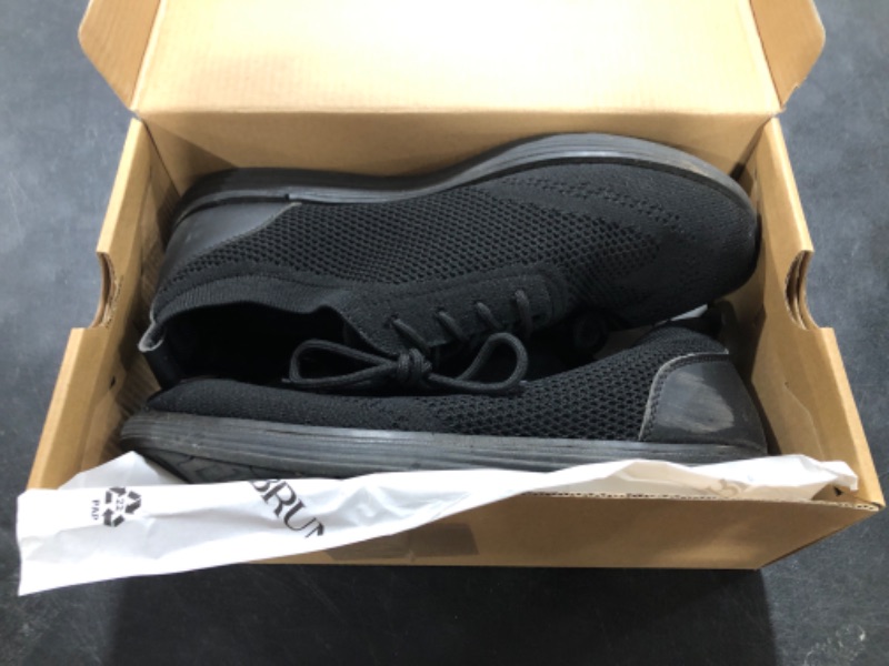 Photo 2 of Bruno Marc Men's Mesh Sneakers Oxfords Lace-Up Lightweight Casual Walking Shoes 9.5 Black Monochrome