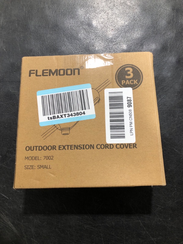 Photo 1 of Flemoon [3 Pack] Outdoor Extension Cord Safety Cover with Waterproof Seal, Weatherproof Electrical Connection Box to Protect Outdoor Outlet, Plug, Socket, Christmas Holiday Decoration Light, Black 3 Black
