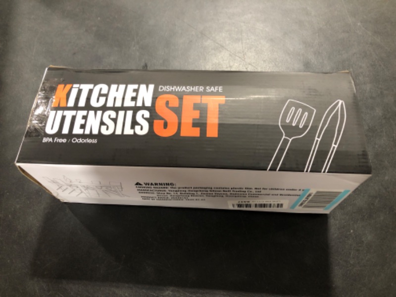 Photo 1 of Large Silicone Cooking Utensils Set - Heat Resistant Kitchen Utensils Sets,Spatula,Spoon,Turner Tongs,Brush,Whisk,Stainless Steel Silicone Cooking Utensil for Nonstick Cookware,Dishwasher Safe (Black)