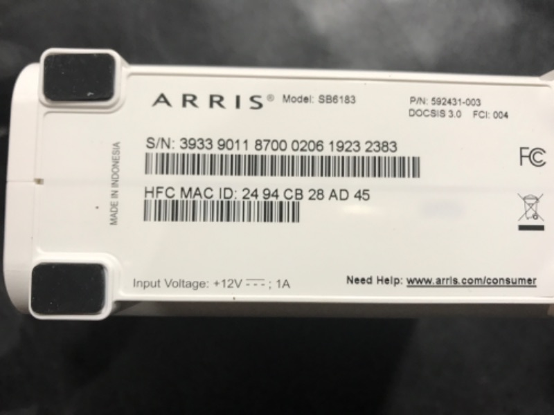 Photo 2 of ARRIS Surfboard SB6183 DOCSIS 3.0 Cable Modem (400 Mbps Max Internet Speed) & W21 AX6600 WiFi 6 Mesh Ready Router Bundle (WiFi Coverage up to 2,750 sq ft) | Mesh with Your Cable Internet DOCSIS 3.0 Modem + AX6600 Mesh Router