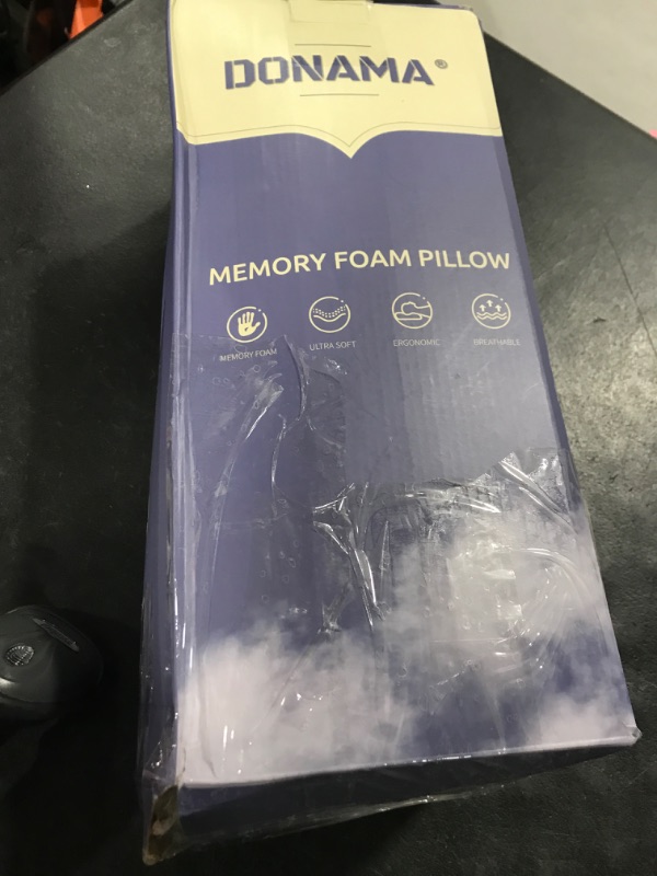 Photo 1 of DONAMA Cervical Pillow for Neck Pain Relief,Contour Memory Foam Pillow,Ergonomic Orthopedic Neck Support Pillow for Side,Back and Stomach Sleepers with Breathable Pillowcase-Queen Size,Light Grey Light Grey 1 Pack