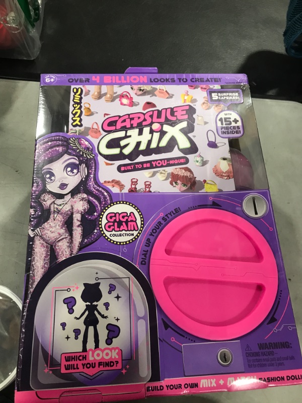 Photo 2 of Capsule Chix Giga Glam Collection, 4.5 inch Doll with Capsule Machine Unboxing and Mix and Match Fashions and Accessories
