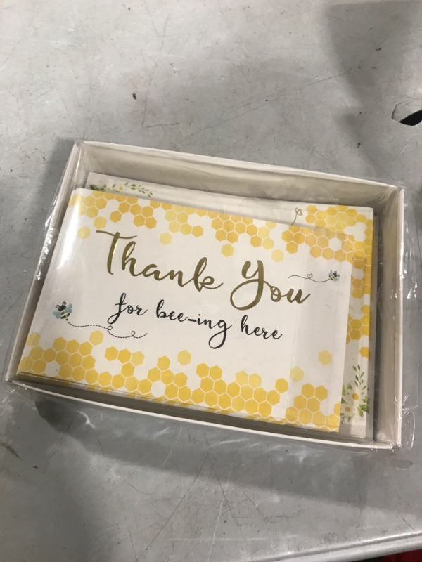 Photo 2 of Sweet as Can Bee Invitation & Thank You Card Bundle (Set of 25)
