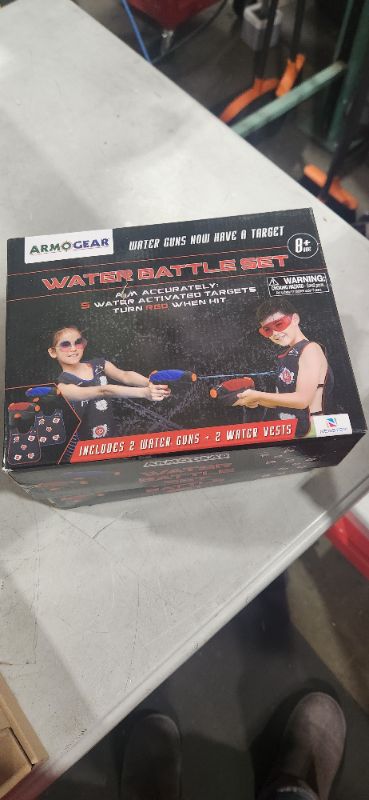 Photo 2 of ArmoGear Water Guns & Water Activated Vests | Summer Outdoor or Backyard Water Toy for Teen Kids | Great Outdoor Play Fun Toy for Kids Boys & Girls | Water Activated Vest Set Ages 8 Year + 2 pack vests & water guns