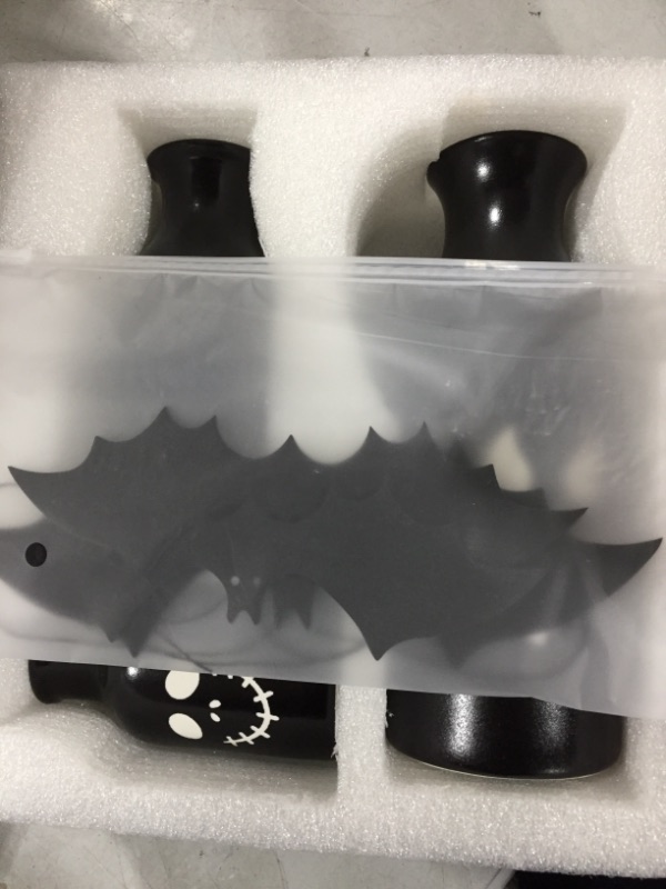 Photo 2 of  Black Ceramic vase Set-3 Small Flower vases for Decor