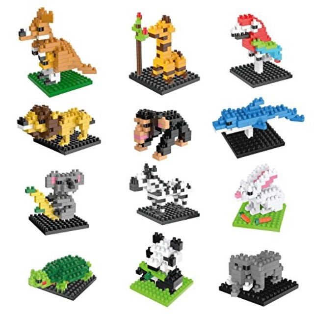 Photo 1 of 11 Pack of Animal Building Blocks - Assorted Pre-Pack