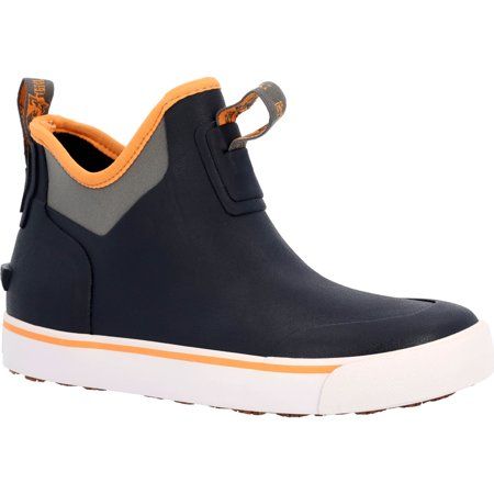 Photo 1 of 5.5 Rocky Mens Dry-Strike Waterproof Navy & Orange Deck Boot