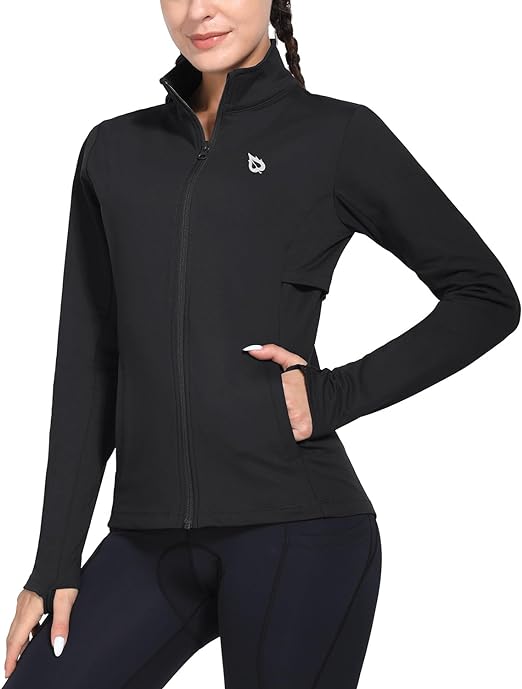 Photo 1 of BALEAF Women's Fleece Running Jacket Water Resistant Full Zip Winter Cold Weather Gear Thermal Cycling Workout Jackets SIZE XS
