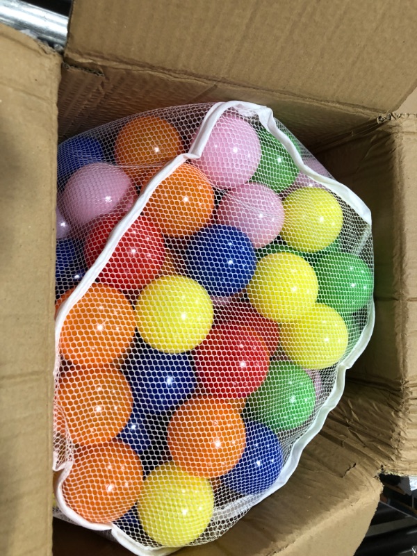 Photo 2 of Click N' Play Ball Pit Balls for Kids, Plastic Refill Balls, 200 Pack, Phthalate and BPA Free, Includes a Reusable Storage Bag with Zipper, Bright Colors, Gift for Toddlers and Kids