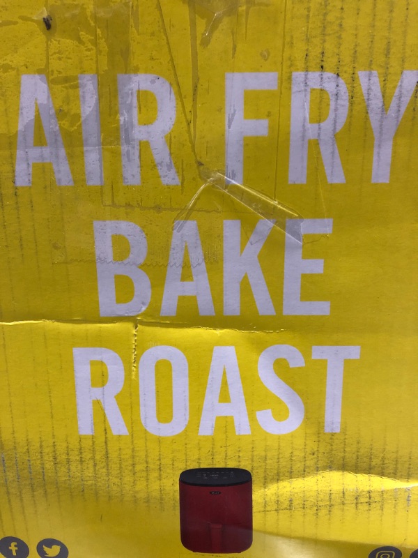 Photo 1 of 2.9QT Touchscreen Air Fryer, No Pre-Heat Needed, No-Oil Frying, Fast Healthy Evenly Cooked Meal Every Time, Dishwasher Safe Non Stick Pan and Crisping Tray for Easy Clean Up, Matte Red