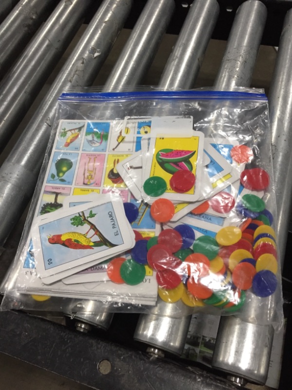 Photo 2 of Loteria Mexican Bingo Game Kit - Loteria Bingo Game for 20 Players - Includes 1 Deck of Cards and Boards - with 100 Bingo Chips - for The Entire Family - Great for Learning Spanish.