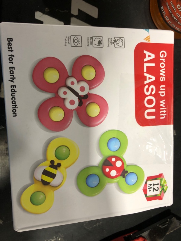 Photo 2 of 3 PC SUCTION CUP SPINNING TOY 