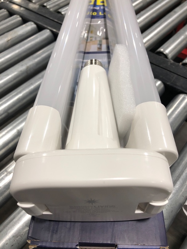 Photo 2 of Bright Living 6000 Lumens Shop Light: Illuminate Every Space with Dual Panel 90° Rotation! Ideal for Vaulted Ceilings, Garages, and More.