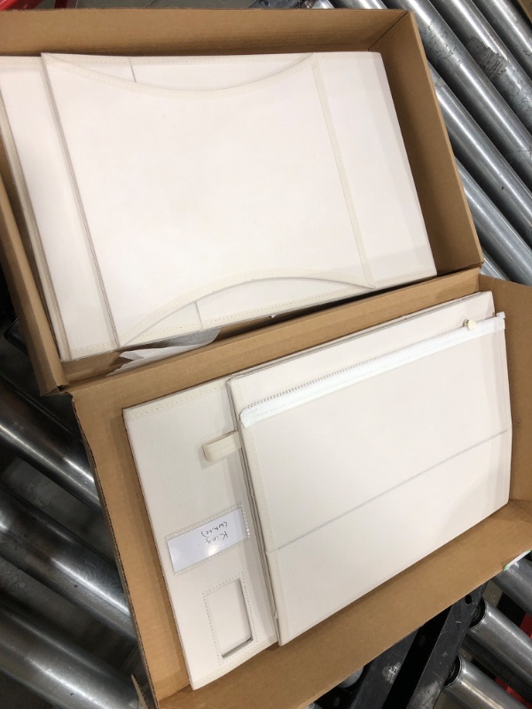 Photo 1 of Twin/Full Size (Ivory 2-Pack) - The Original 2-Pack Storage Container, Foldable Bedding Organizer, Linen Fabric Storage Bins for Bed Sheets, Duvet Covers and Pillowcases, Storage Boxes X Ivory