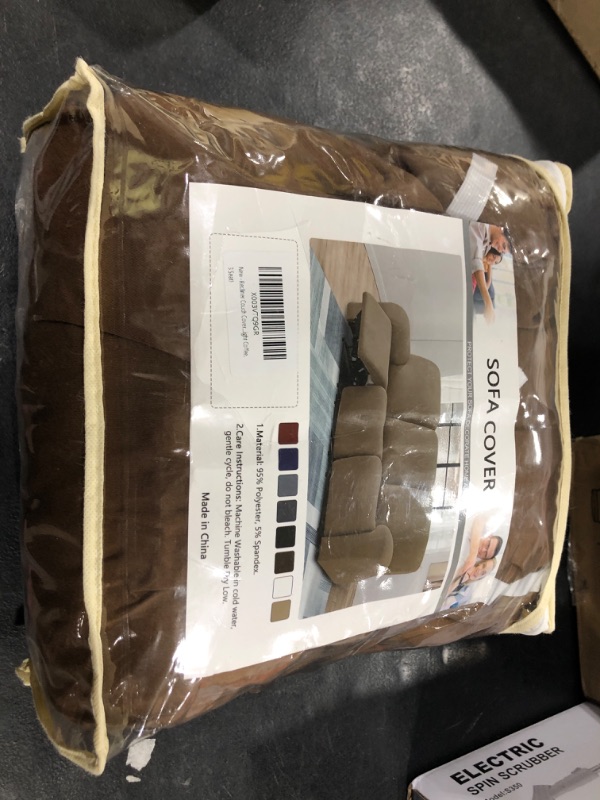 Photo 1 of HDCAXKJ 100% Waterproof 8-Piece Recliner Couch Cover for Reclining Couch 3 Seat Super Stretch Soft Recliner Sofa Covers for 3 Cushion Couch Recliner Set Slipcovers Protector (Light Coffee, 3 Seat) 3 Seat Light Coffee