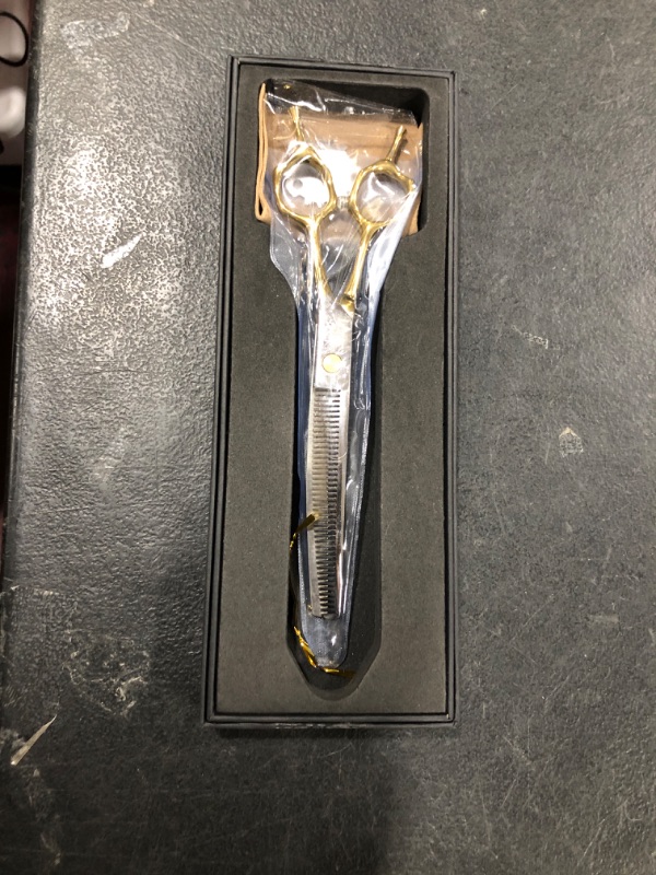 Photo 1 of Jason 7.5 Inch Curved Thinning Scissors for Dog Grooming 43 Teeth Professional Downward Curved Blending Trimming Shears with Symmetric Handle Sharp Comfortable Light-Weight A-7.5"curved Blender