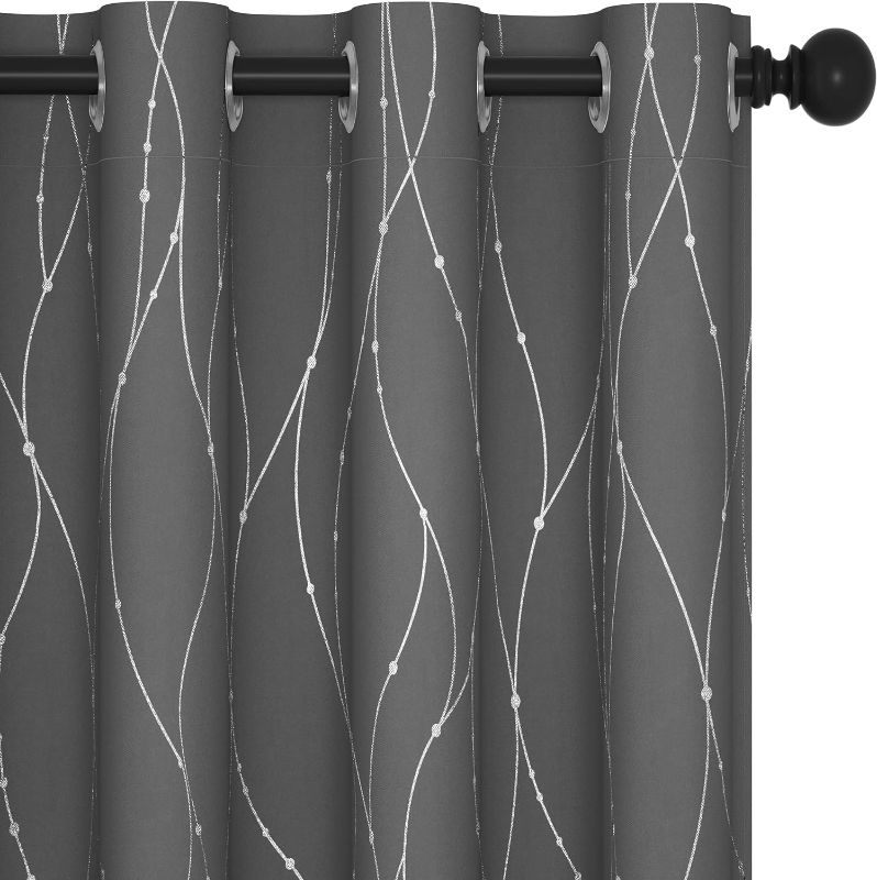 Photo 1 of 34" x 40" Deconovo Blackout Curtains for Bedroom 84 Inches Long, Black Out Curtains for Bedroom Windows, Thermal Insulated Curtain Drapes