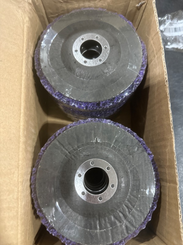 Photo 2 of 10 Pack Strip Discs Rust Remover Wheel Stripping Wheel for Angle Grinder Paint Strip Wheel Quick Abrasive Discs Rust, Oxidation, Paint Remover (4-1/2'' x 7/8'') 4-1/2'' x 7/8''-Purple