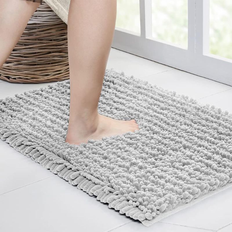 Photo 1 of  Water Absorbent Super Soft Shaggy Chenille Machine Washable Dry Extra Thick Perfect Absorbant Best Small Plush Carpet for Shower Floor