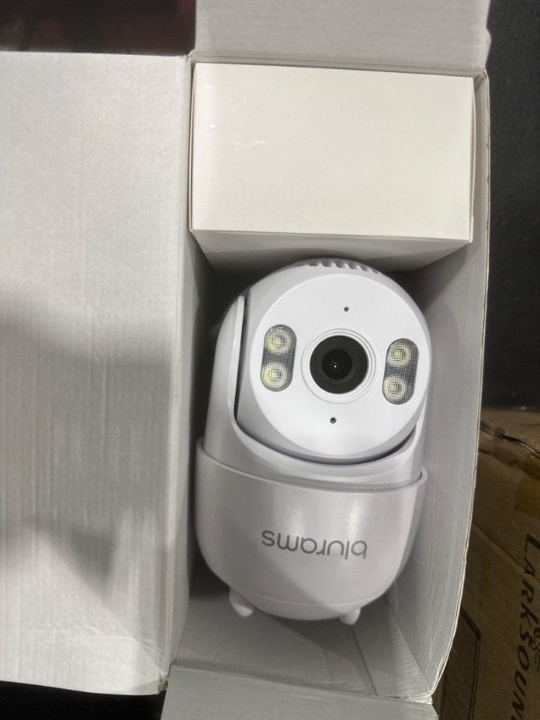 Photo 2 of blurams 2K Security Camera Outdoor, 360° PTZ Cameras for Home Security Outside with Motion Detection Tracking, Color Night Vision, Two-Way Audio, IP66 Weatherproof, 2.4GHz Wi-Fi, Works with Alexa White