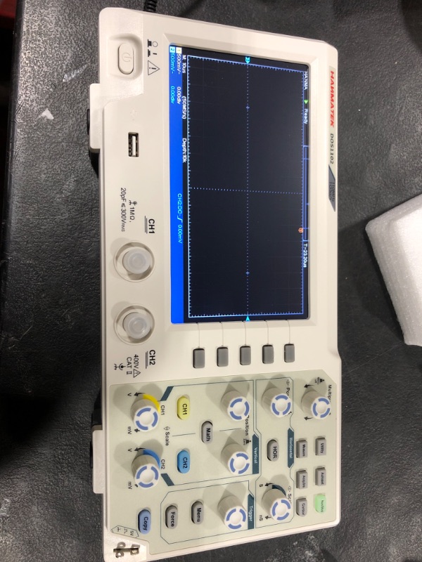 Photo 2 of HANMATEK 110mhz Bandwidth DOS1102 Digital Oscilloscope with 2 Channels and Screen 7 inch / 18 cm, TFT-LCD Display, Portable Professional Oscilloscope Kit with 500 MS/s *2 Sampling Rate
