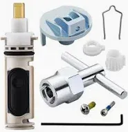 Photo 1 of 1222 Replacement Cartridge with Removal Tool 104421 and Handle Adapter Kit 116653 for Moen, Compatible with One Hanlde Posi Temp Shower Faucet