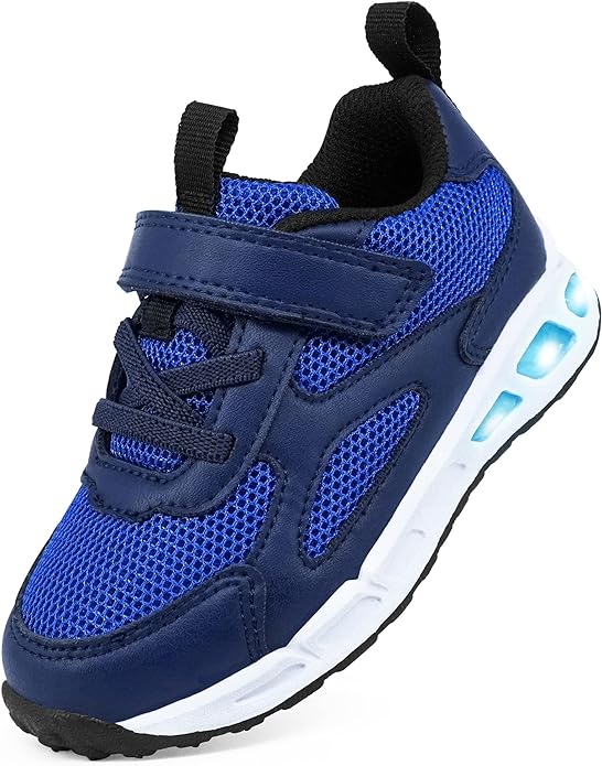 Photo 1 of AMZZPIK Light Up Shoes for Boys Girls Toddler LED Flashing Sneakers Breathable Sport Walking Shoes for Kids toddler 6 

