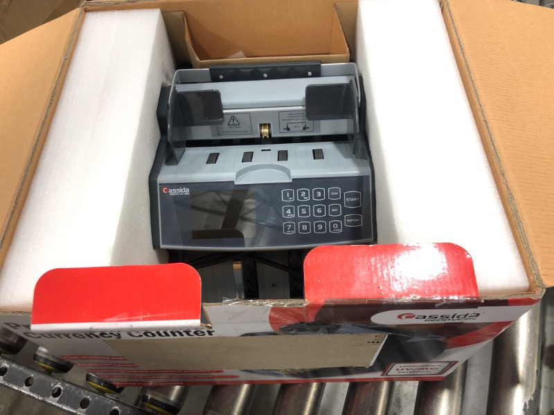 Photo 2 of Cassida 6600 UV/MG – USA Business Grade Money Counter with UV/MG/IR Counterfeit Detection – Top Loading Bill Counting Machine w/ ValuCount™, Add and Batch Modes – Fast Counting Speed 1,400 Notes/Min UV/MG Counterfeit Detection Machine