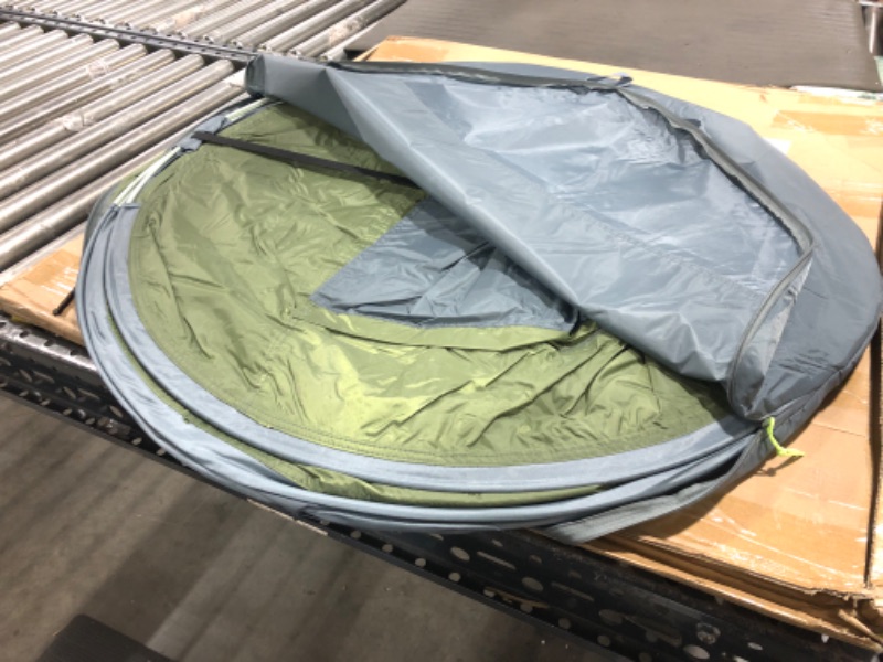 Photo 1 of 4 Person Easy Pop Up Tent Waterproof Automatic Setup 2 Doors-Instant Family Tents for Camping Hiking & Traveling Green & Grey 110*78*51''