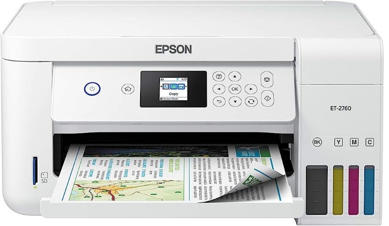 Photo 1 of Epson EcoTank ET-2760 Wireless Color All-in-One Cartridge-Free Supertank Printer