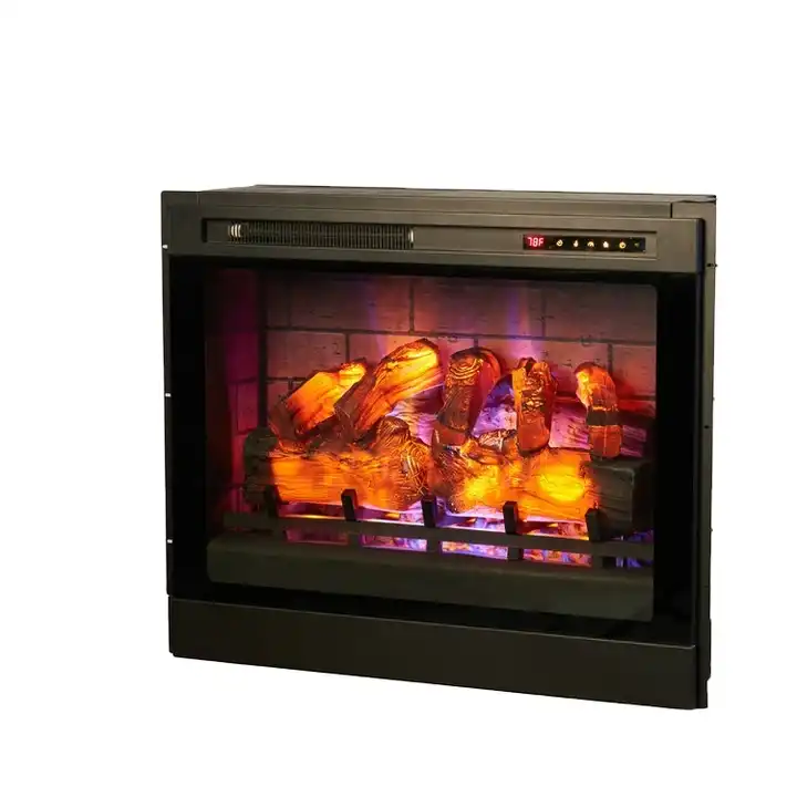 Photo 1 of 28 INCH Tempered Glass Full-screen Insert Heater Indoor 3D Flames LED Electric Fireplace Decor