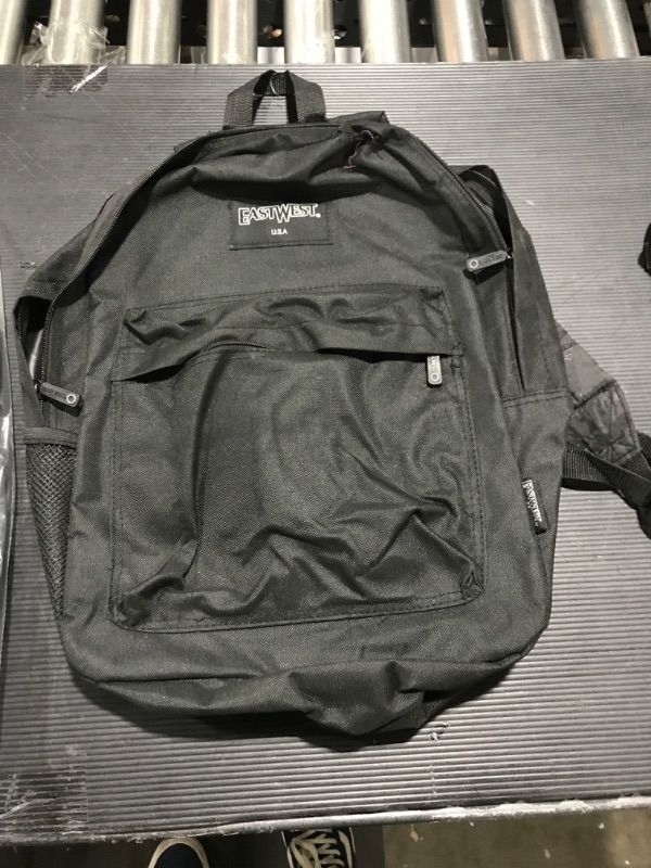 Photo 2 of East West U.S.A Simple Student School Book Bag, Black